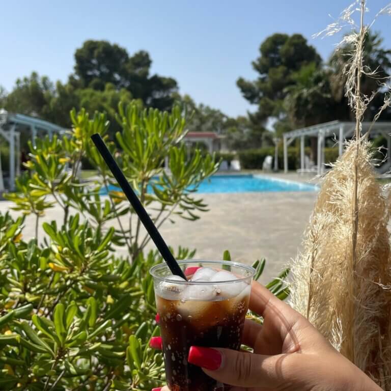 Vista sulla piscina Le Terre di San Domenico